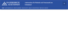 Tablet Screenshot of hadersbeck-auktionen.com